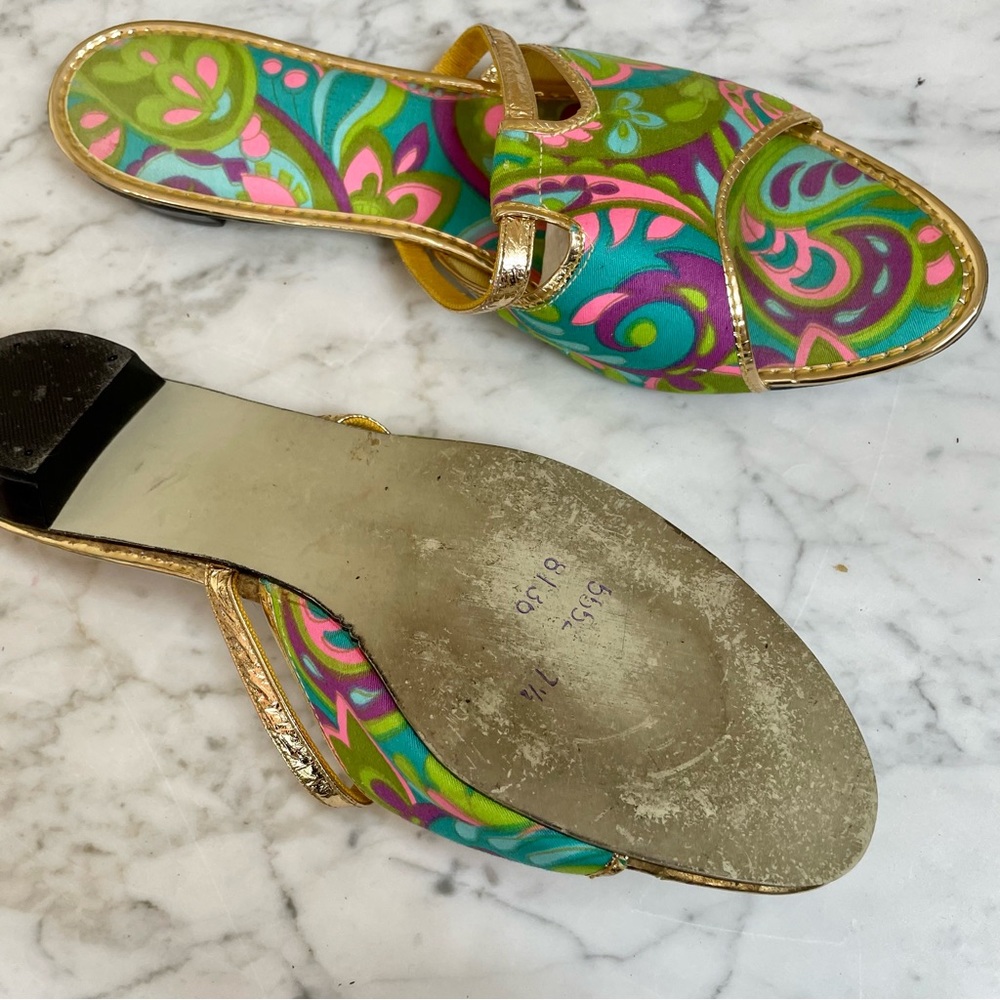 SOLD :: Vintage 60s Sandal Slides - Picture 10 of 10